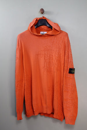 Stone Island Orange Pattern Hoodie