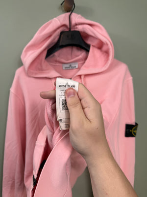 Stone Island Pink Zipped Hoodie