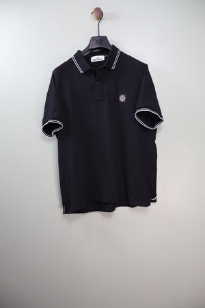 Stone Island Black Slim Fit Polo
