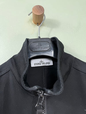 Stone Island Black 3/4 Zip Smock