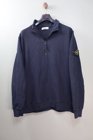 Stone Island Navy 1/4 Zip Jumper
