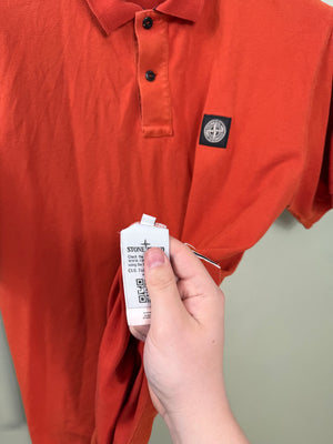 Stone Island Orange Regular Fit Polo