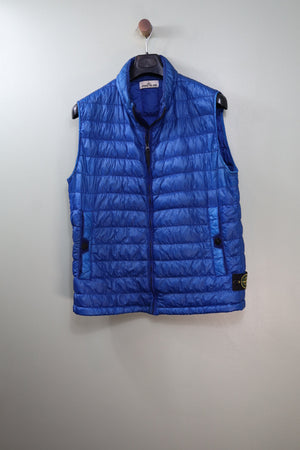 Stone Island Blue Garment Dyed Down Gilet