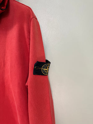 Stone Island Red 1/4 Zip Hoodie
