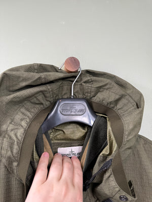 Stone Island Khaki Reflective Weave Ripstop Jacket