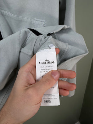 Stone Island Pastel Blue Zipped Hoodie