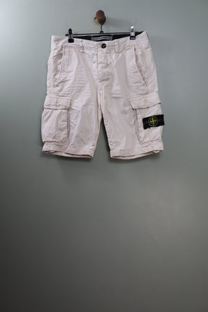 Stone Island Beige SL Cargo Shorts