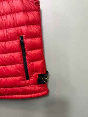 Stone Island Red Micro Ripstop Down Gilet