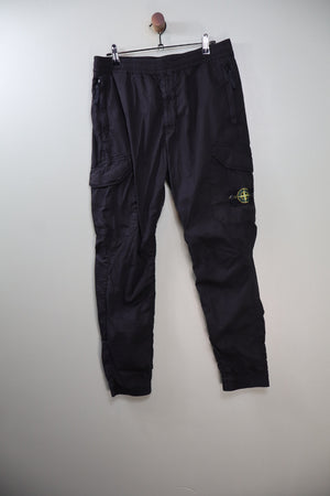 Stone Island Black RE-T Cargo Bottoms
