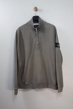 Stone Island Green 1/4 Zip Jumper