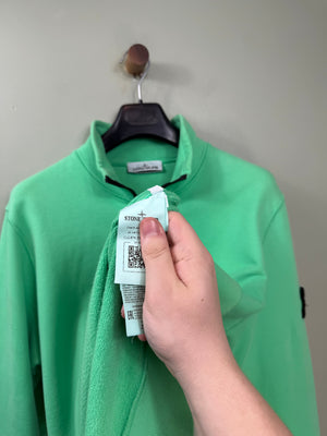 Stone Island Green 1/4 Zip Jumper