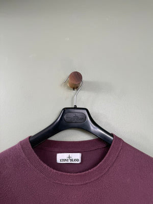 Stone Island Burgundy Knit Jumper