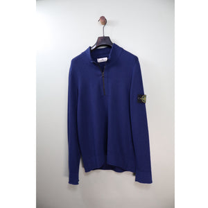Stone Island Navy 1/4 Zip Knit Jumper