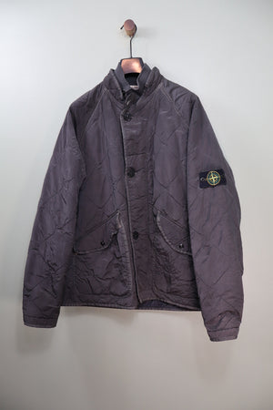 Stone Island Grey Quilted Nylon Jacket