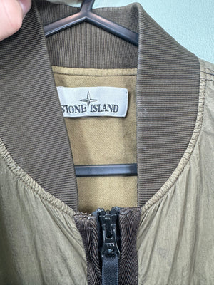 Stone Island Khaki Garment Dyed Crinkle Reps Jacket
