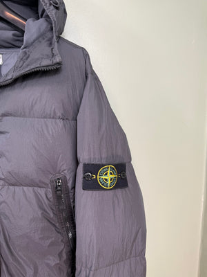 Stone Island Charcoal Grey Crinkle Reps Down Jacket
