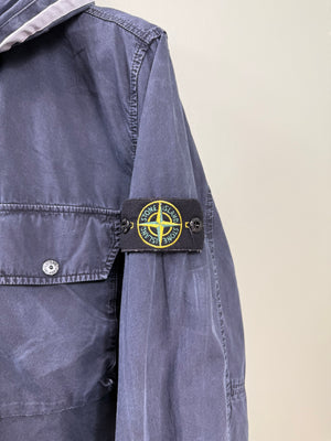 Stone Island Navy Hooded Overshirt