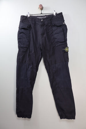 Stone Island Black Cargo Bottoms