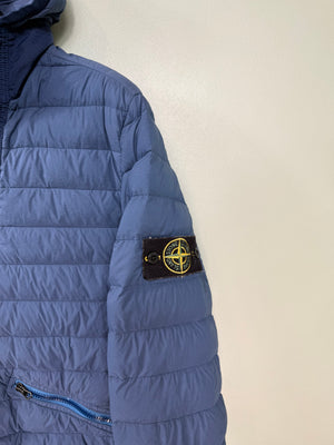 Stone Island Blue Loom Woven Down Jacket