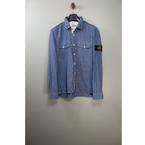 Stone Island Blue Denim Shirt