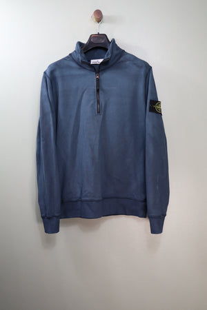 Stone Island Deep Blue 1/4 Zip Jumper