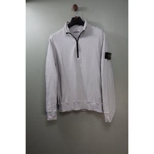 Stone Island Light Grey 1/4 Zip Jumper