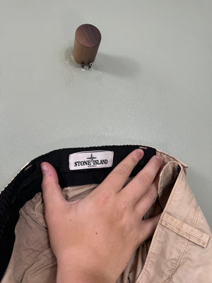 Stone Island Beige SL Cargo Bottoms