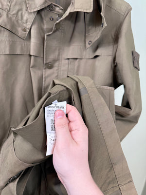 Stone Island Khaki Ghost Performance Cotton Jacket