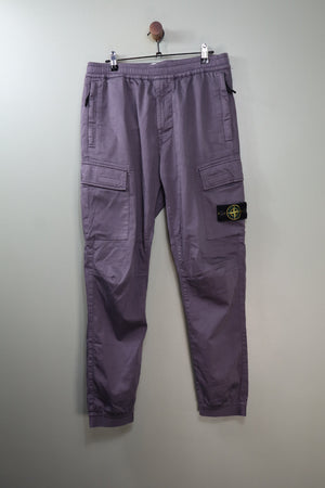 Stone Island Purple RE-T Cargo Bottoms
