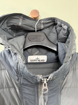Stone Island Grey Loom Woven Down Jacket