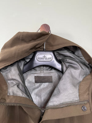 Stone Island Khaki Water Repellent Wool Ghost Jacket