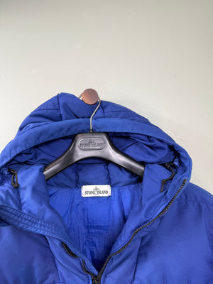 Stone Island Blue Crinkle Reps Down Jacket