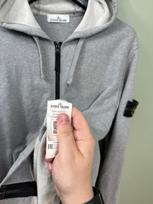 Stone Island Grey Zipped Hoodie