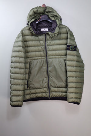 Stone Island Green Bio-Based Ripstop Down Jacket