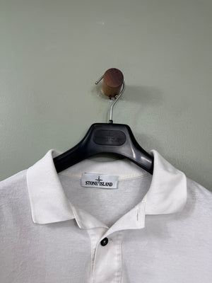 Stone Island White Marina Polo