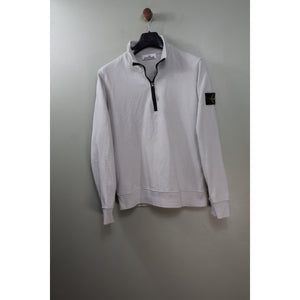 Stone Island Light Grey 1/4 Zip Jumper