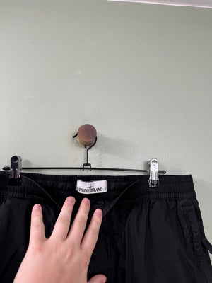 Stone Island Black RE-T Cargo Bottoms