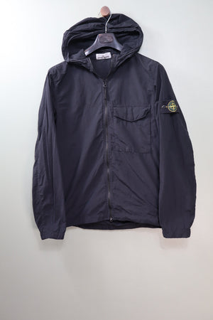 Stone Island Black Naslan Hooded Overshirt