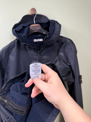 Stone Island Navy Nylon Shimmer Jacket