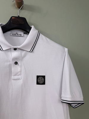 Stone Island White Slim Fit Polo