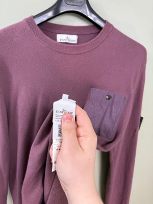 Stone Island Burgundy Knit Jumper