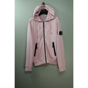 Stone Island Pink Zipped Hoodie