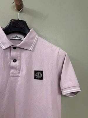 Stone Island Light Pink Slim Fit Polo