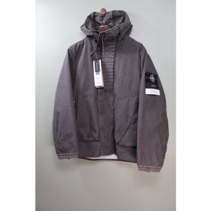 Stone Island Charcoal Grey Panama Recycled Oxide Plating Closed Loop Project Jacket