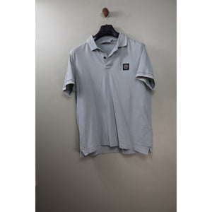 Stone Island Pastel Blue Slim Fit Polo