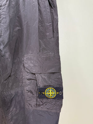 Stone Island Black RE-T Nylon Metal Cargo Bottoms
