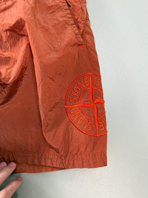 Stone Island Orange Nylon Metal Swim Shorts