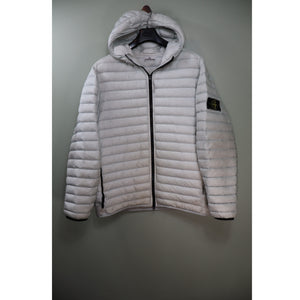 Stone Island Light Grey Loom Woven Down Jacket