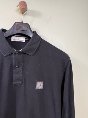 Stone Island Black Regular Fit Polo