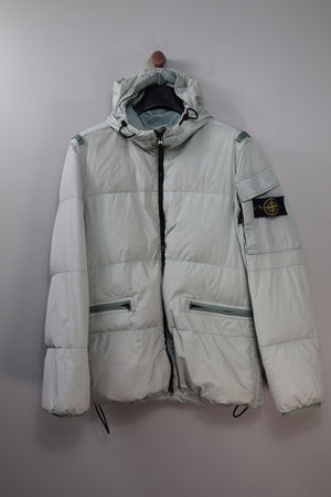 Stone Island Green Crinkle Reps Jacket